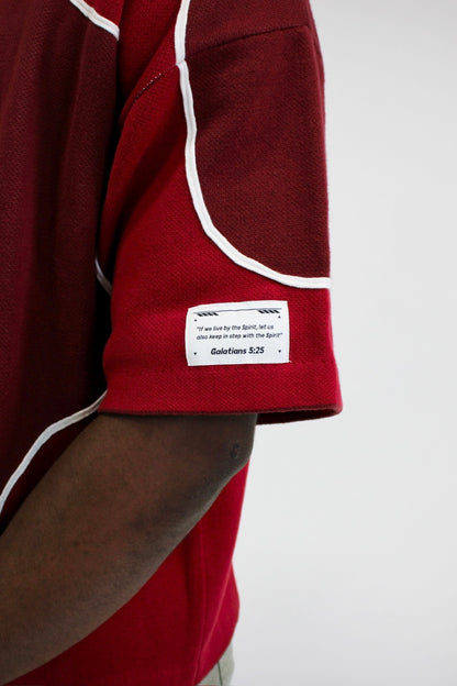 "WALK IN REVIVAL" Unisex Maroon Knit Jersey