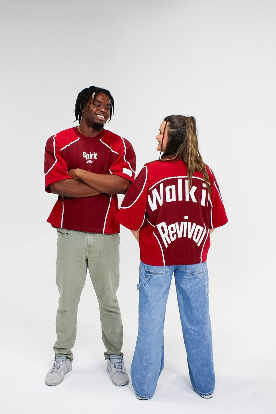 "WALK IN REVIVAL" Unisex Maroon Knit Jersey